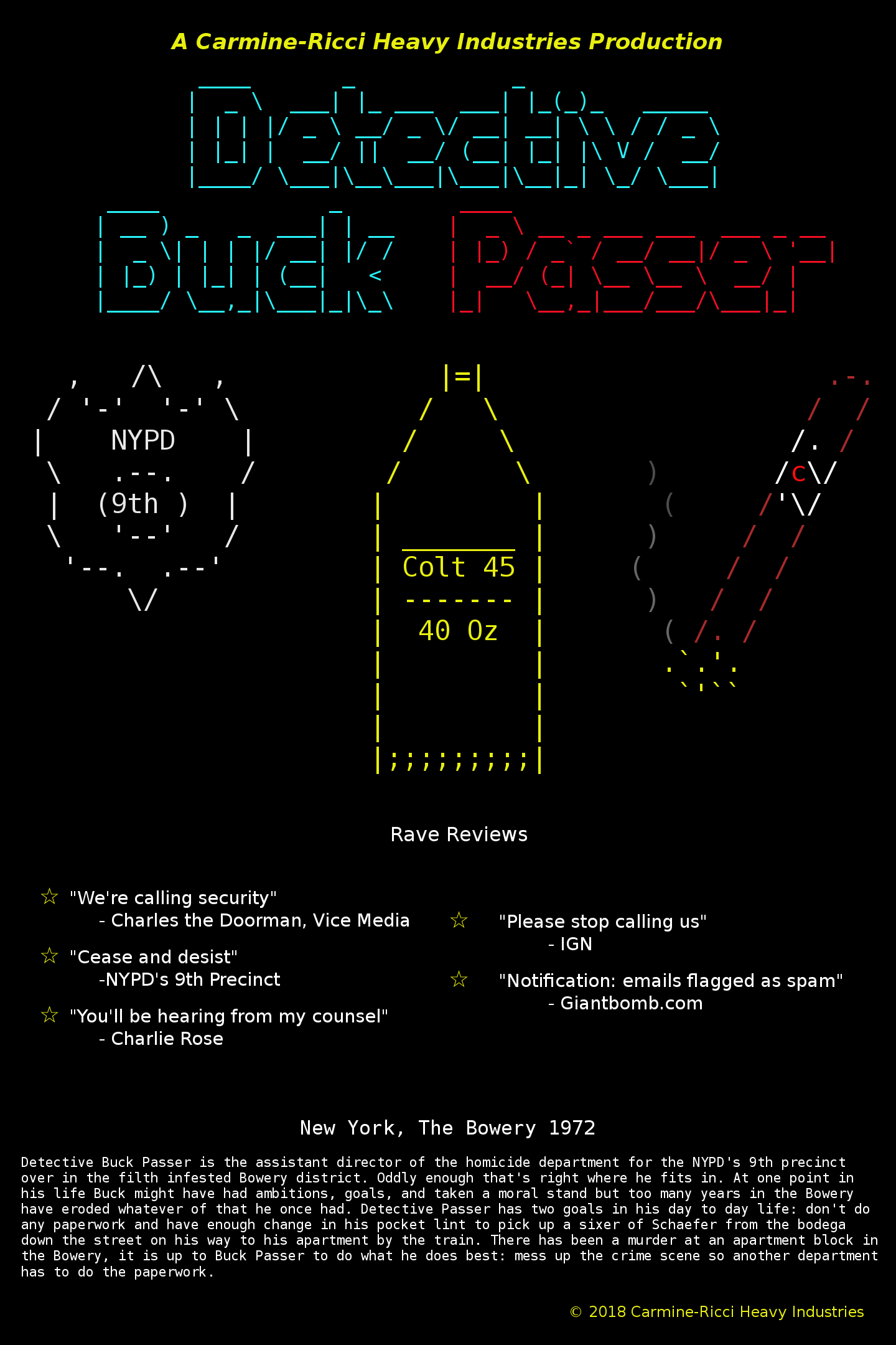 Detective Buck Passer game poster